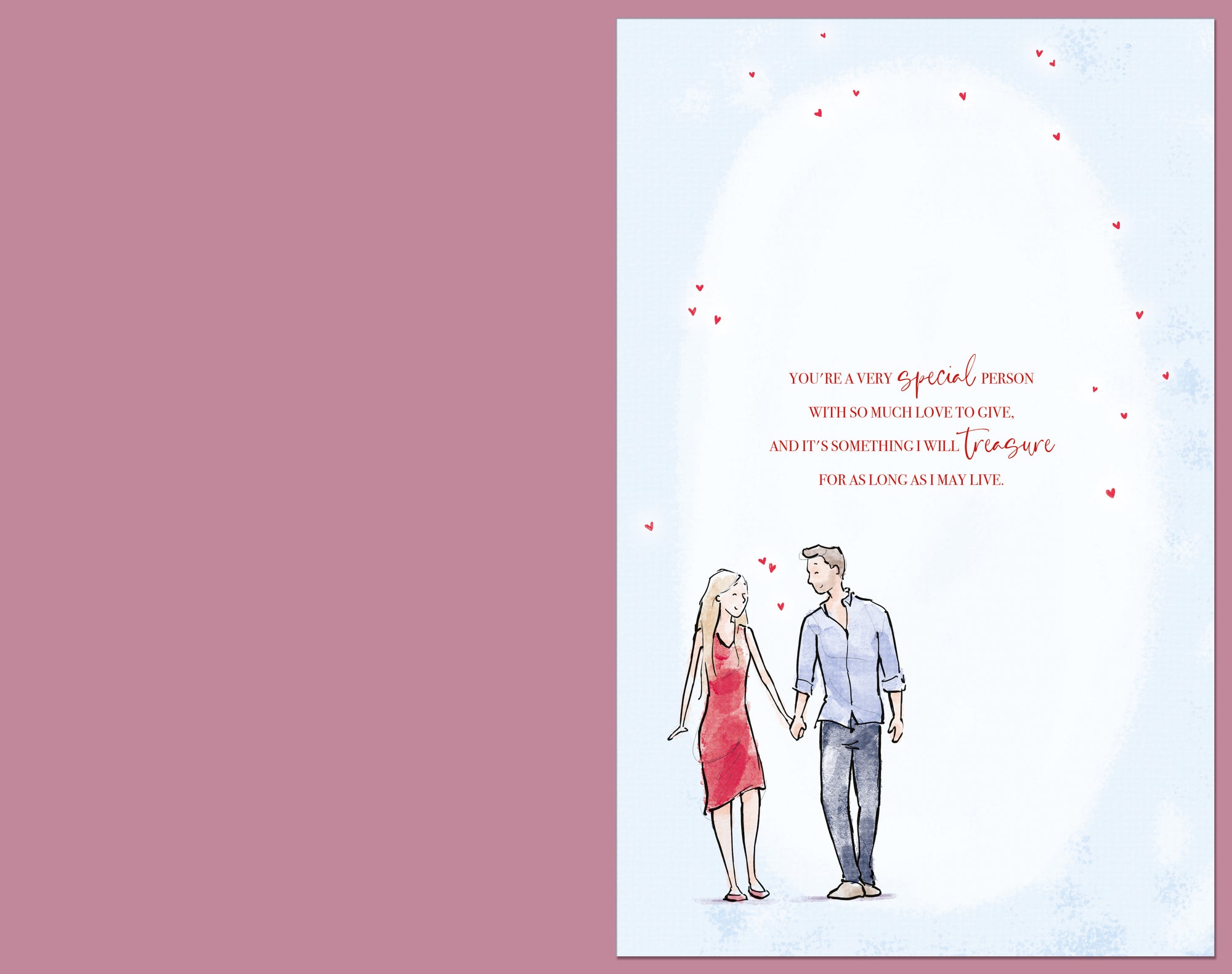 Luxury Handmade Valentine's Day Card 'To My Beautiful Wife' Heart And Flowers Design by Wishing Well Studios, 7 X 11 Inches