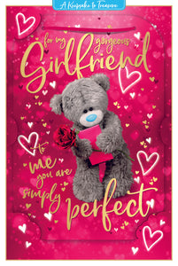 Me to You Tatty Teddy Valentine's Day Luxury 3D Keepsake Card 'For my Gorgeous Girlfriend' 6 x 9