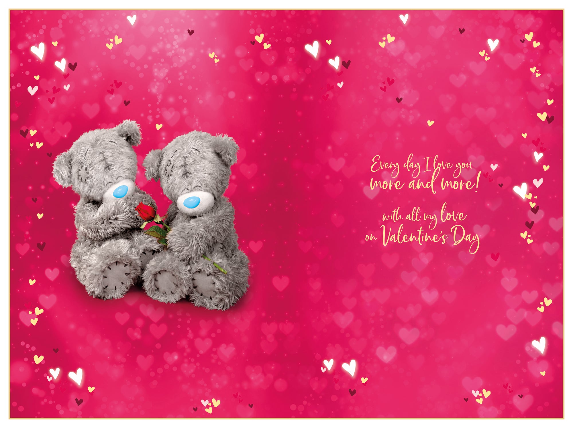 Me to You Tatty Teddy Valentine's Day Luxury 3D Keepsake Card 'For my Gorgeous Wife' 6 x 9