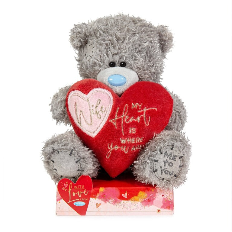 Me to You Tatty Teddy 'Wife  My Heart Is Where You Are' 15cm Bear