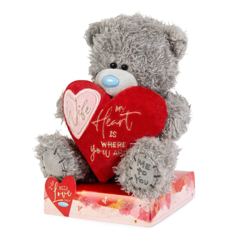 Me to You Tatty Teddy 'Wife  My Heart Is Where You Are' 15cm Bear