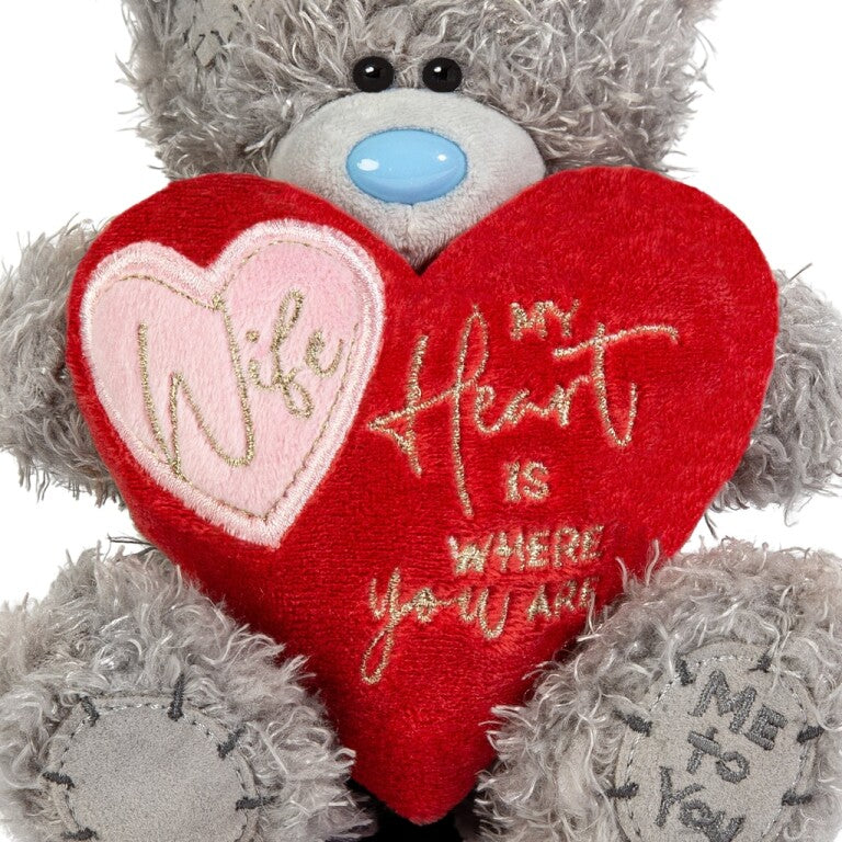 Me to You Tatty Teddy 'Wife  My Heart Is Where You Are' 15cm Bear