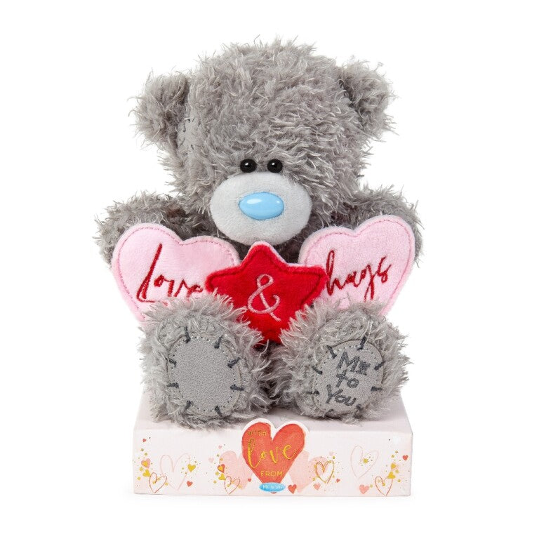 Me to You Tatty Teddy Holding 'Love and Hugs' banner