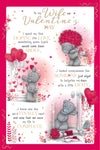 Me to You Tatty Teddy Luxury Valentine's Day Card 'To My Wife' 6 x 9