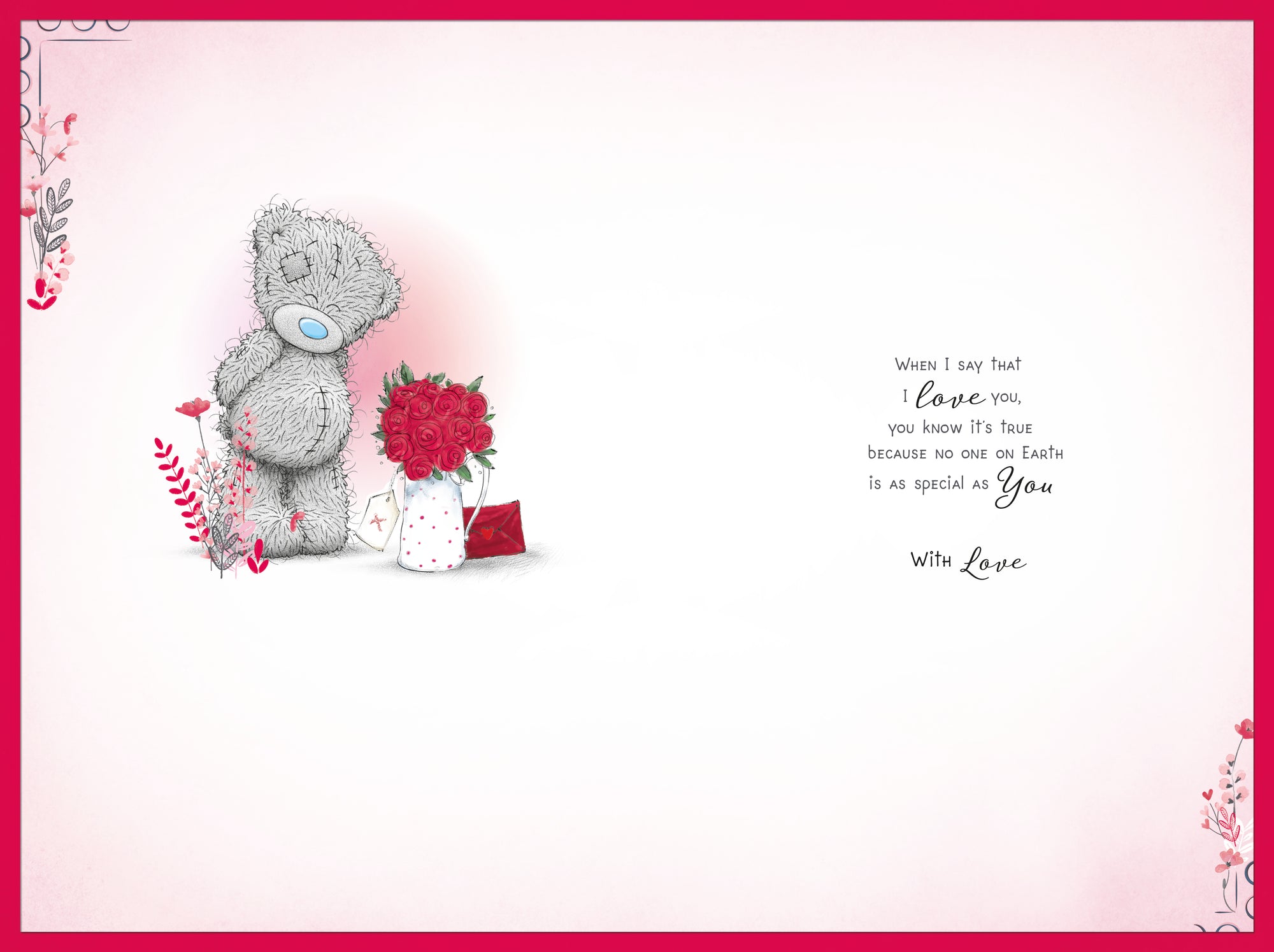Me to You Tatty Teddy Luxury Valentine's Day Card 'To My Wife' 6 x 9