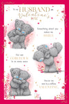 Me to You Tatty Teddy Valentine's Day Card 'To My Husband' 6 x 9