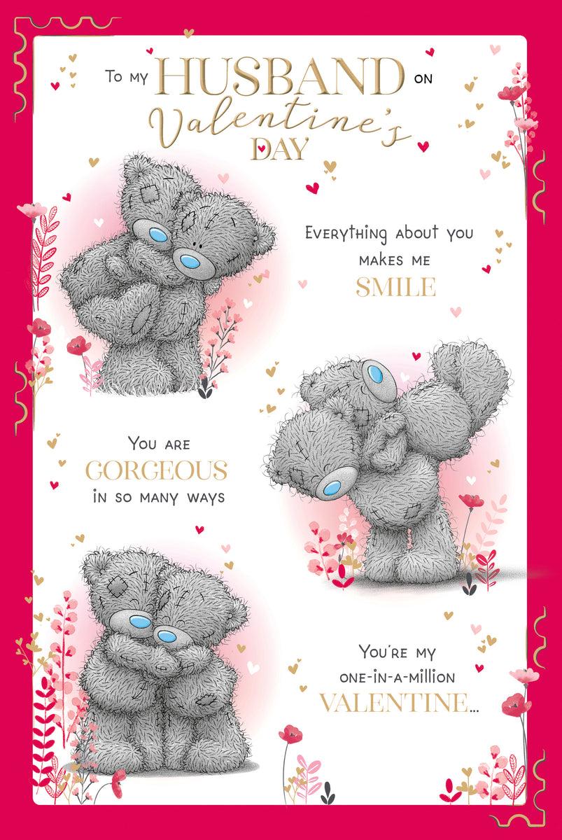 Me to You Tatty Teddy Valentine's Day Card 'To My Husband' 6 x 9" - Of ...