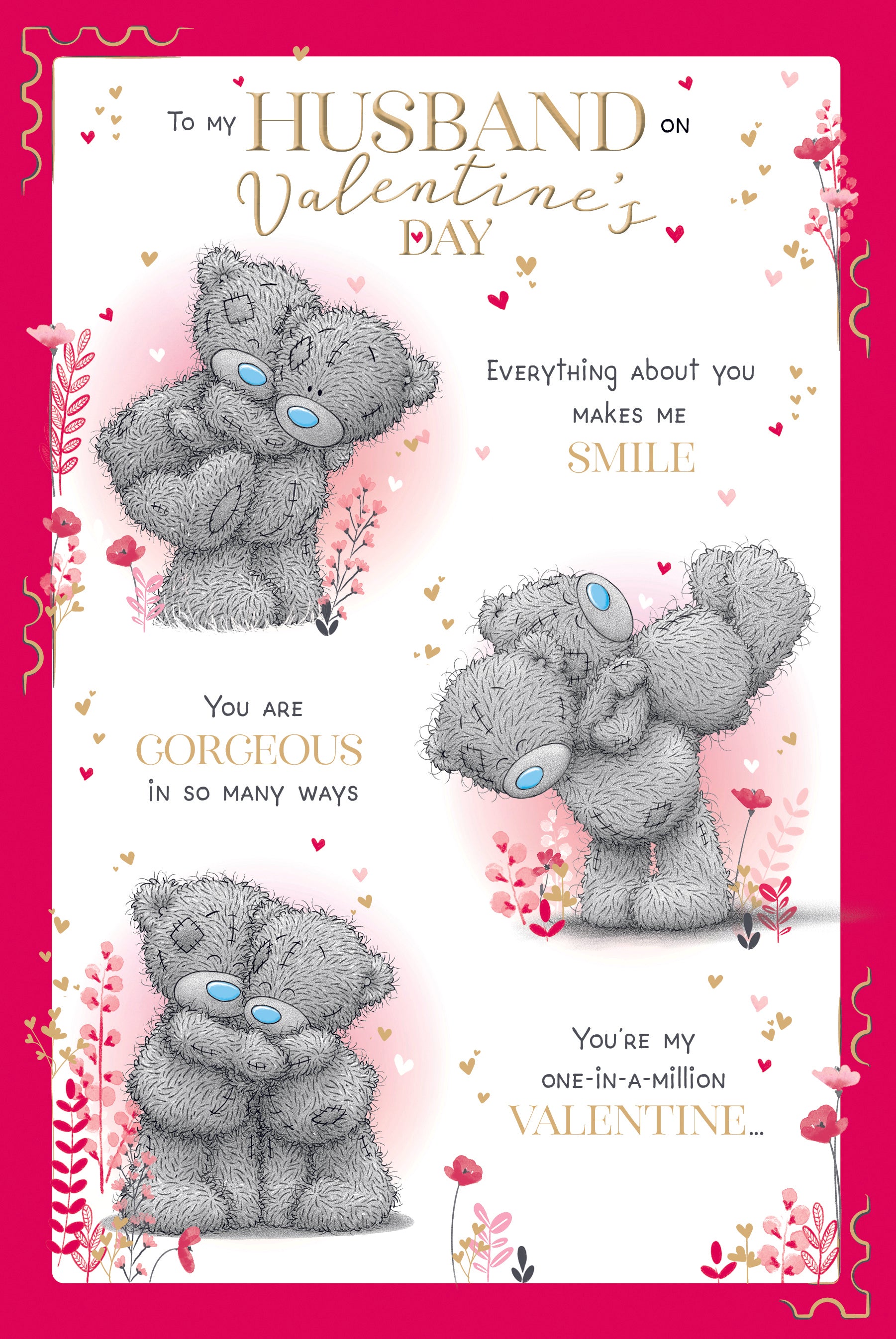 Me to You Tatty Teddy Valentine's Day Card 'To My Husband' 6 x 9