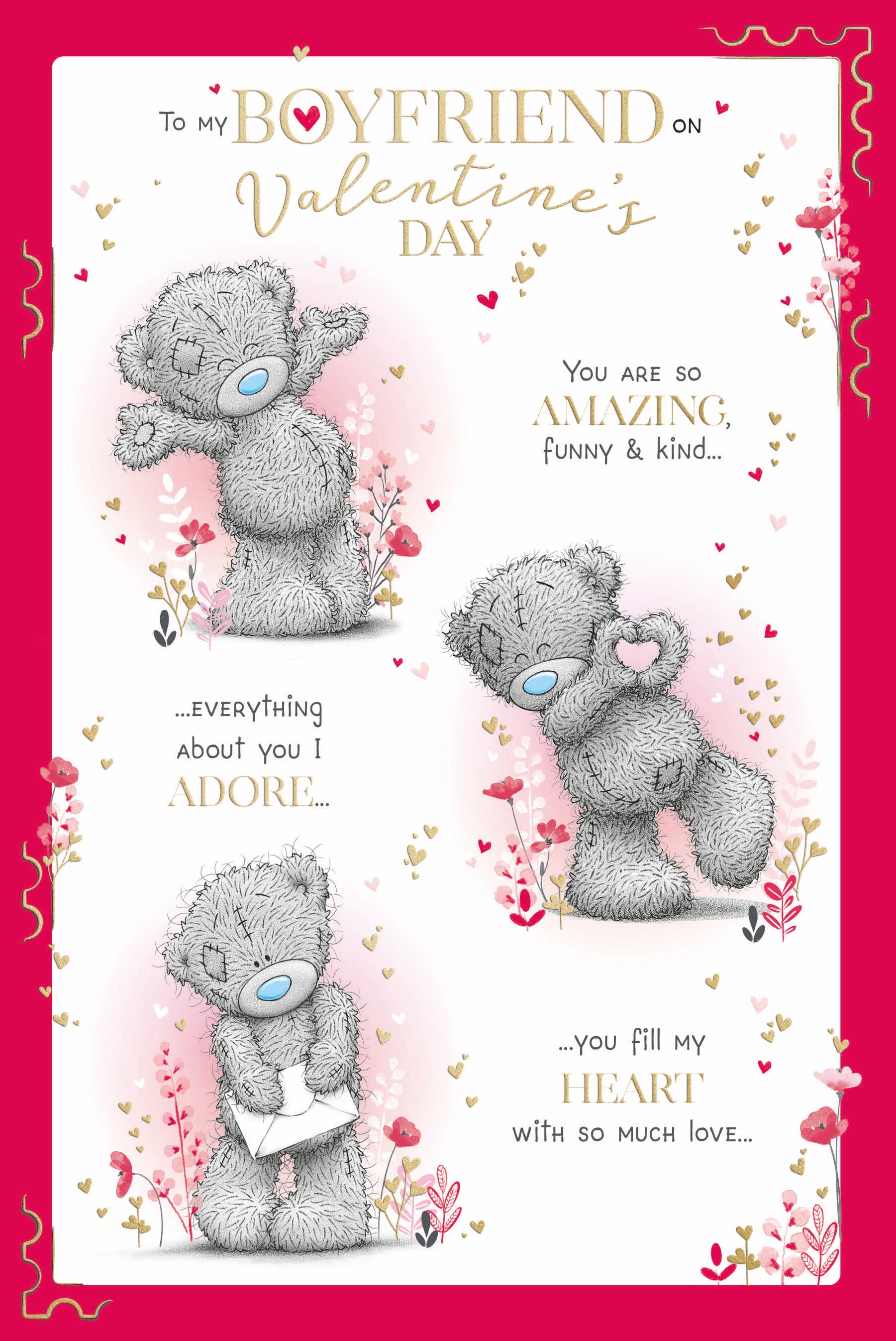 Me to You Tatty Teddy Storyboard Valentine's Day Card For Boyfriend 6 x 9