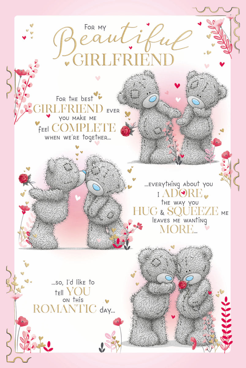 Me to You Tatty Teddy Valentine's Day Card 'To my Beautiful Girlfriend ...
