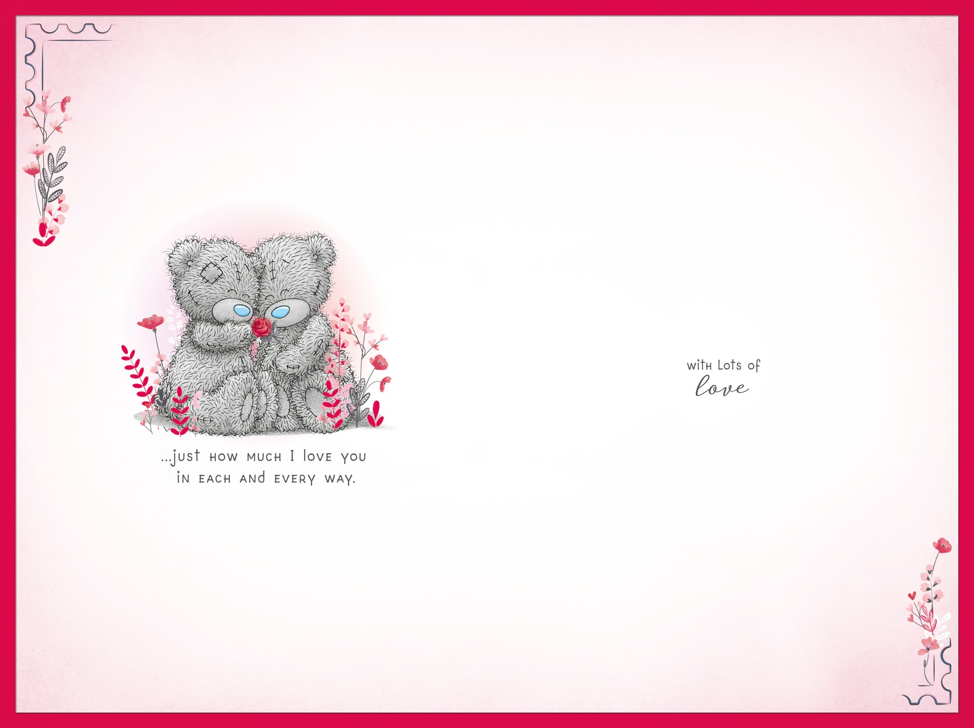 Me to You Tatty Teddy Valentine's Day Card 'To my Beautiful Girlfriend' 6 x 9