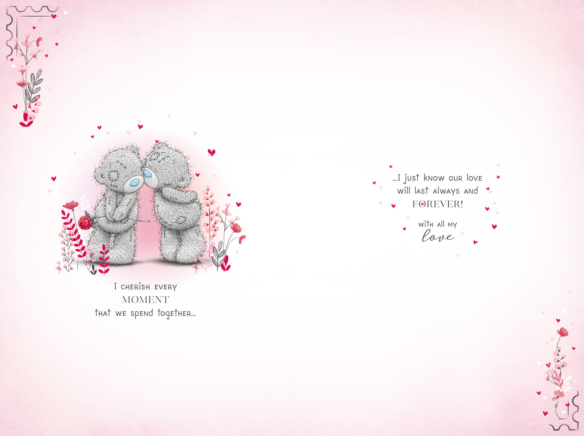 Me to You Tatty Teddy Valentine's Day Card 'For the One I Love' 6 x 9