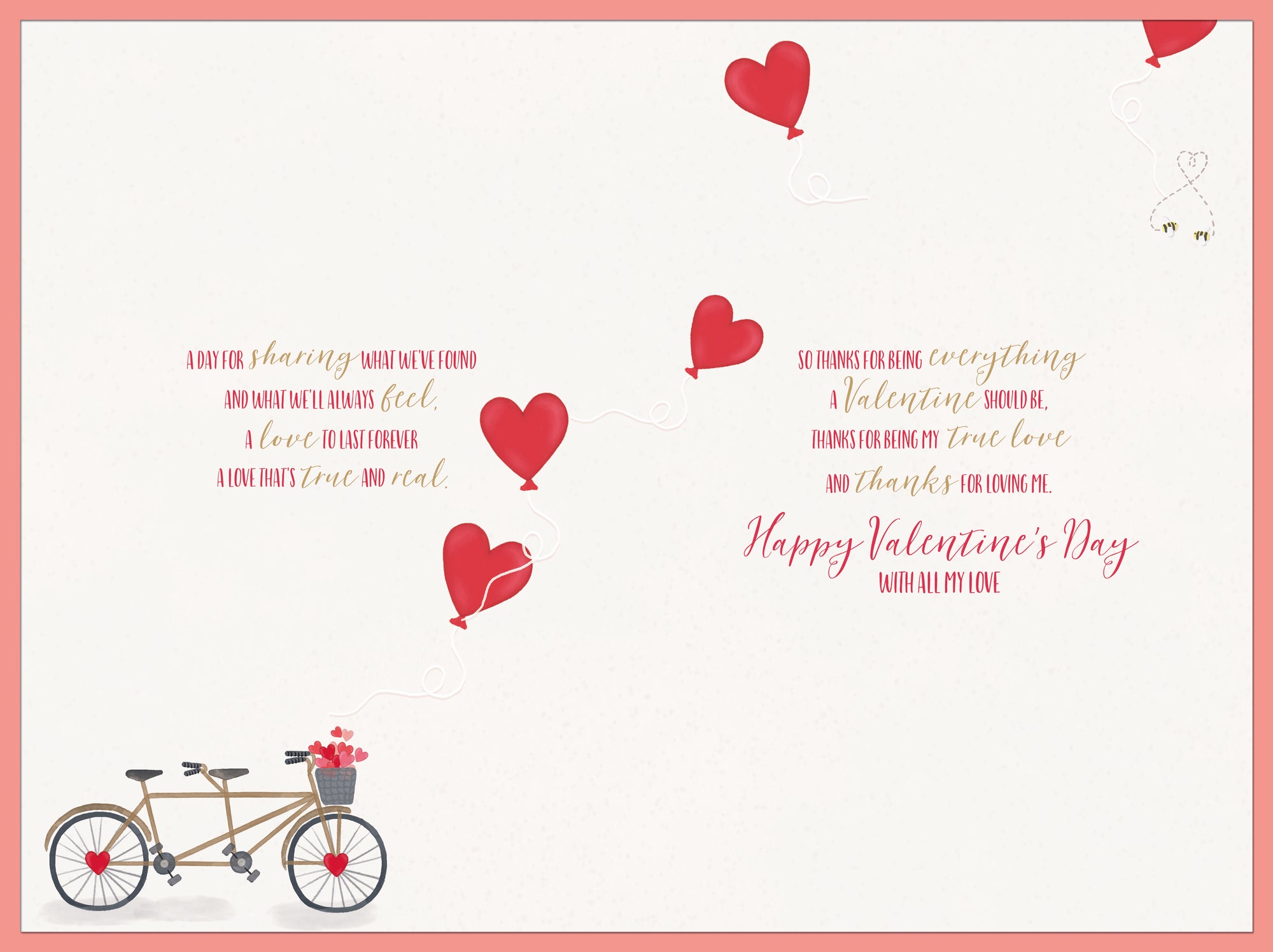 Luxury Valentine's Day Card For The One I Love, Fun Design With Gold Foil Detail And Loving Words by Wishing Well Studios. Size 6 x 9 inches