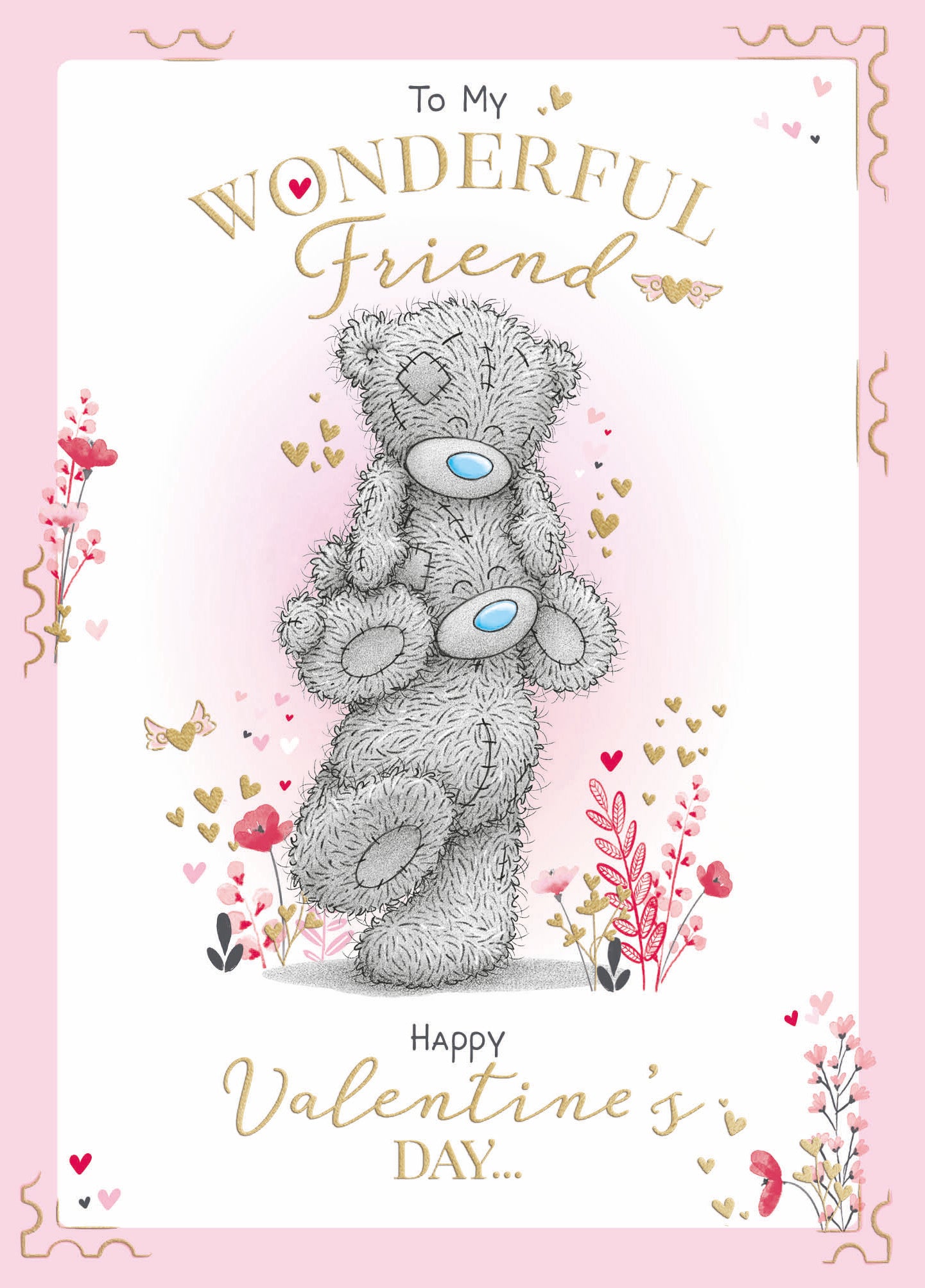 Me to You Tatty Teddy Valentine's or Galentine's Day Card 'To My Wonderful Friend' 5 x 7