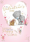 Me to You Tatty Teddy Valentine's Day 'Puppy Love' card from the dog 5 x 7