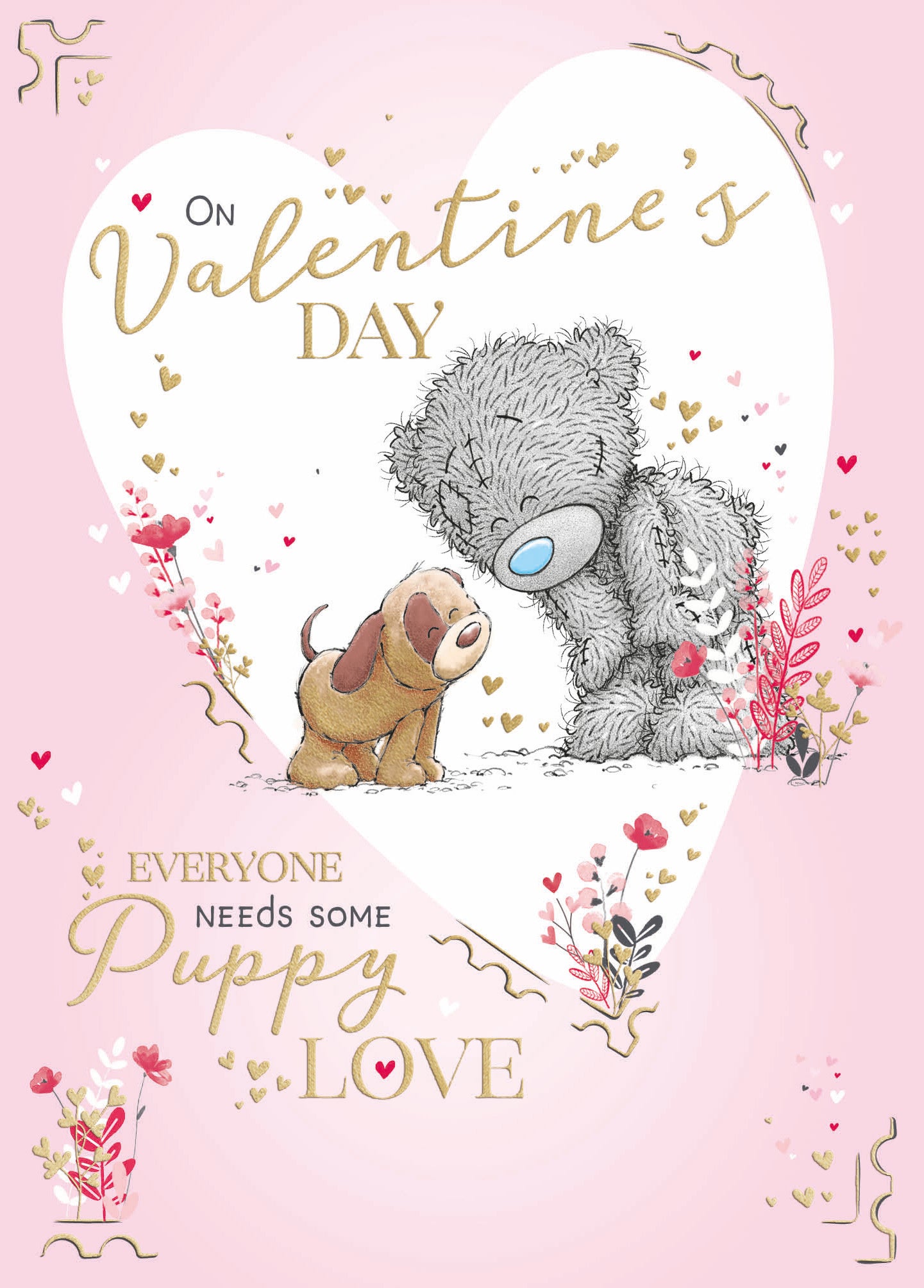 Me to You Tatty Teddy Valentine's Day 'Puppy Love' card from the dog 5 x 7
