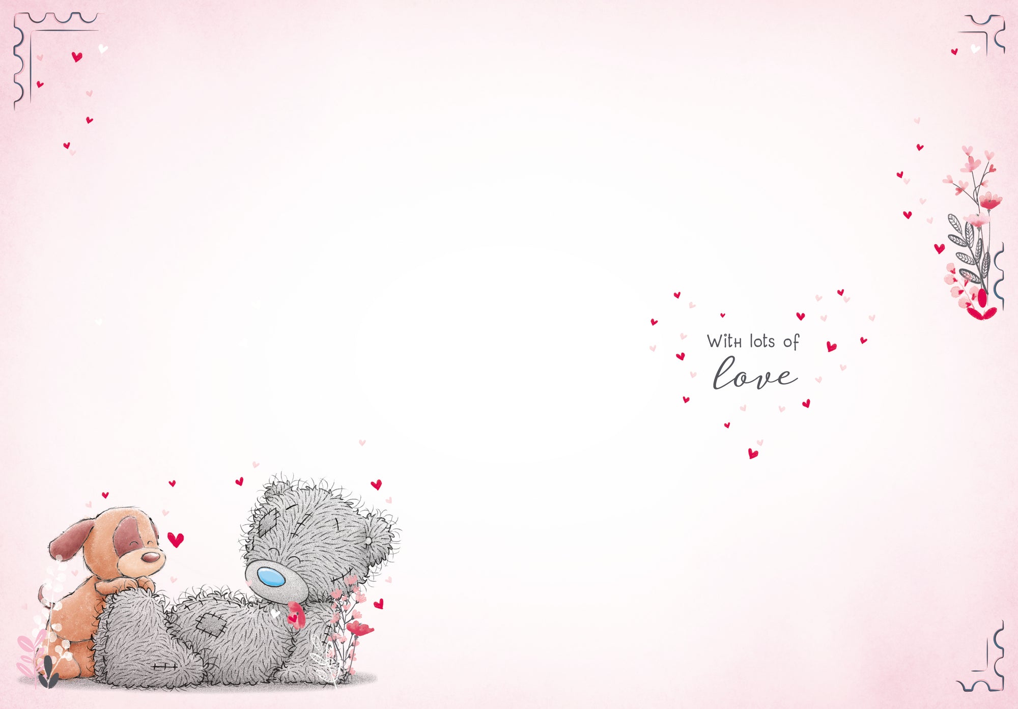 Me to You Tatty Teddy Valentine's Day 'Puppy Love' card from the dog 5 x 7