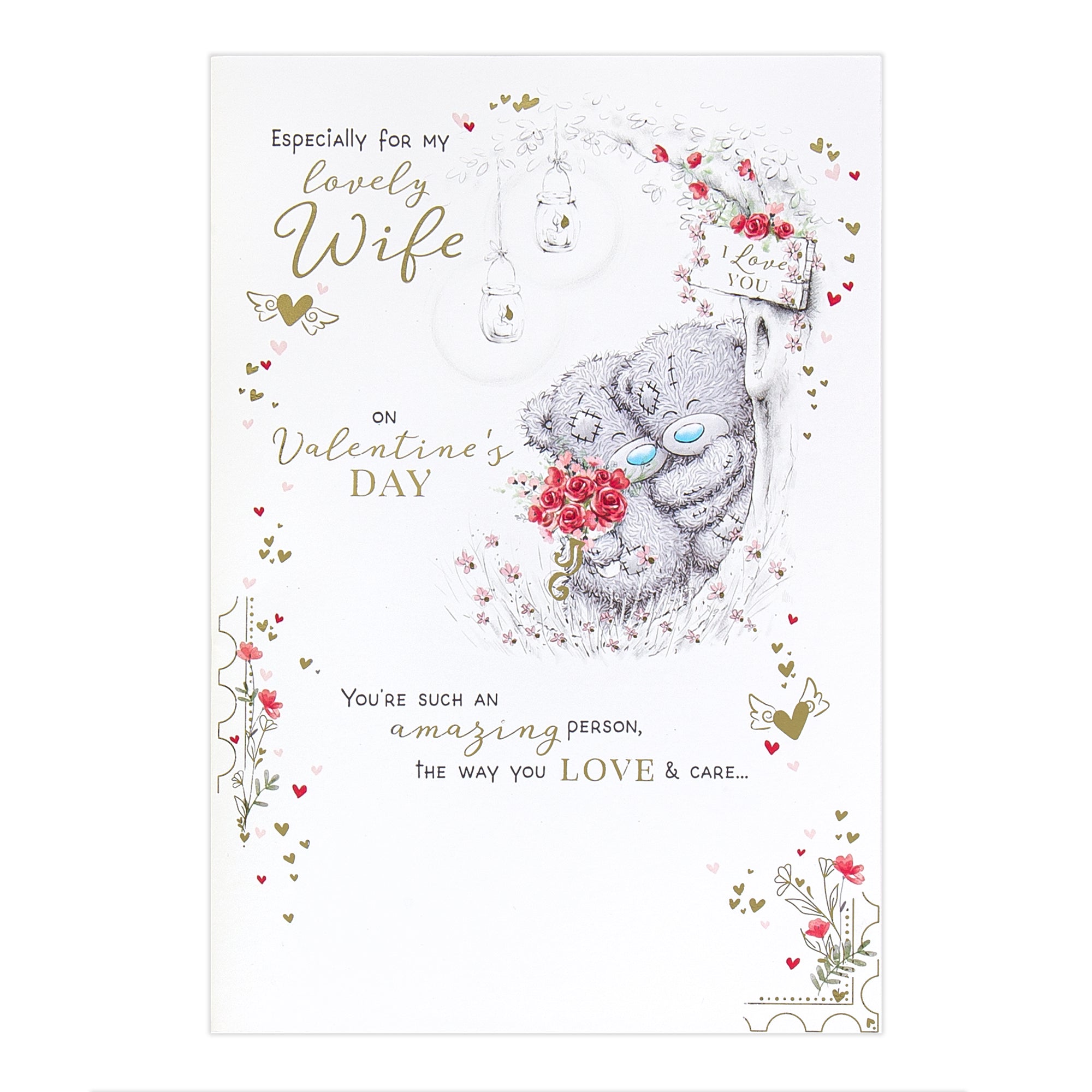 Me to You Tatty Teddy Valentine's Day Cute Pop-Up Card For A Lovely Wife 6 x 9