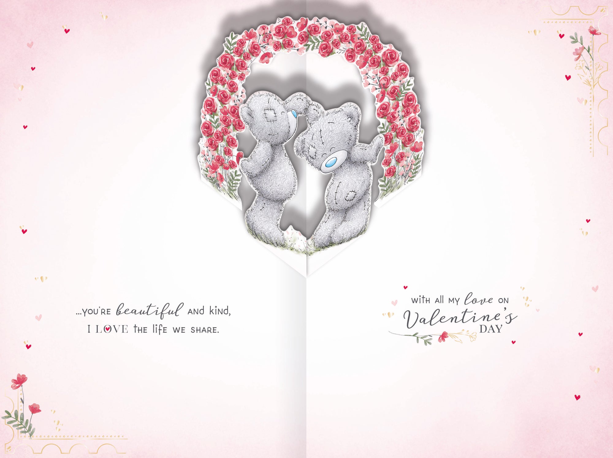 Me to You Tatty Teddy Valentine's Day Cute Pop-Up Card For A Lovely Wife 6 x 9
