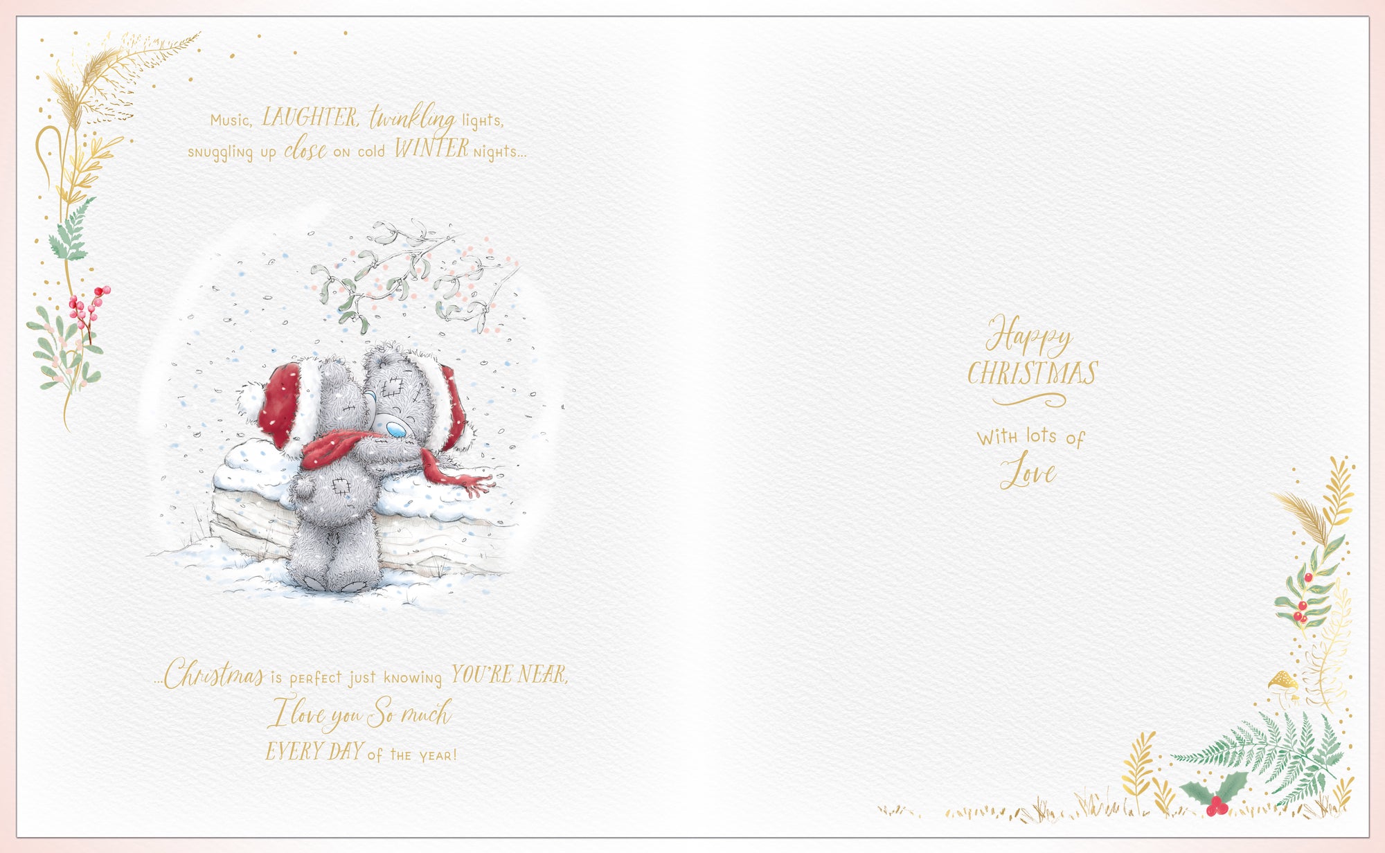 Me to You Tatty Teddy Amazing Girlfriend Luxury Handmade Boxed Christmas Card 8x10ins