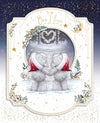 Me To You Tatty Teddy Luxury Handmade Christmas Card In Keepsake Box To The One I Love 8x10ins - Official Collection