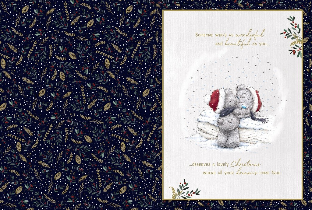 Me to You Tatty Teddy 'Amazing Fiancée' Handmade Christmas Card
