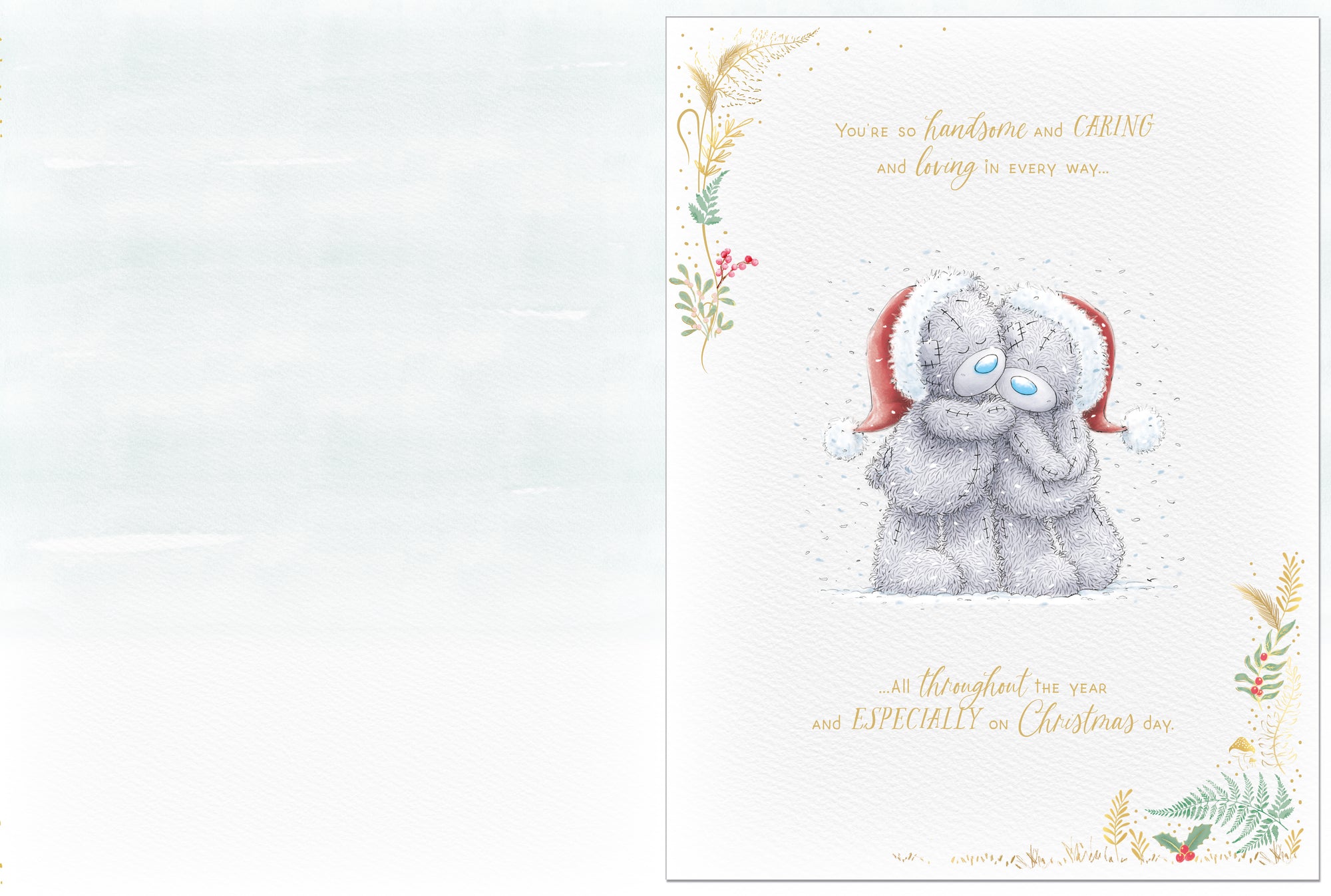Me to You Tatty Teddy Luxury Christmas Card For Fiance In Keepsake Box