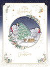 Me To You Tatty Teddy Luxury Handmade Boxed Christmas Card For An Amazing Husband, Tatty Teddy Bears With Tree 12x9ins - Official Collection