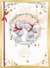 Me To You Luxury Boxed Christmas Card For My Wonderful Wife, Tatty Teddy Bears Dancing Together In The Snow 12 X 9 Inches  - Official Collection