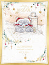 Me To You Luxury Boxed Christmas Card For A Wonderful Husband, Tatty Teddy Bears Sit Snuggled Together In The Snow 12 X 9 Inches - Official Collection