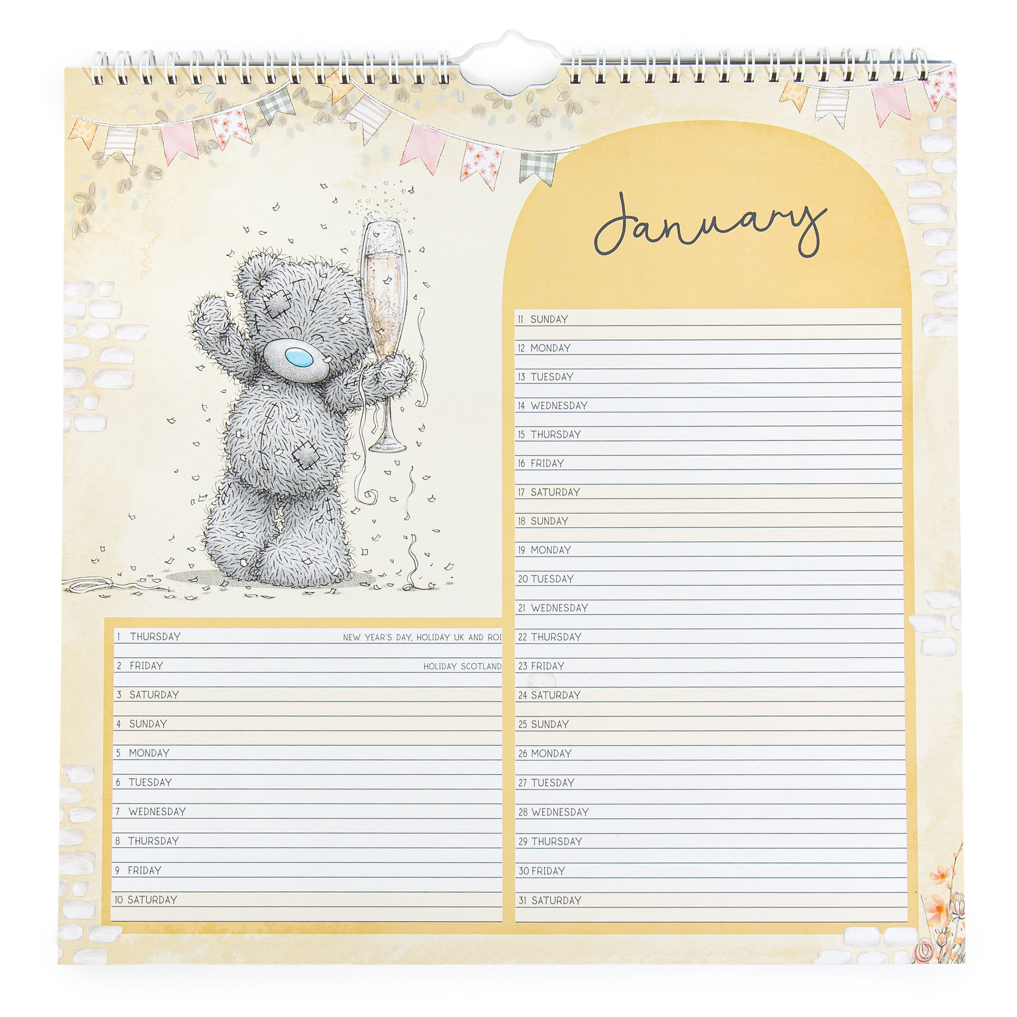 Me to You Tatty Teddy 2026  Square Wire Calendar