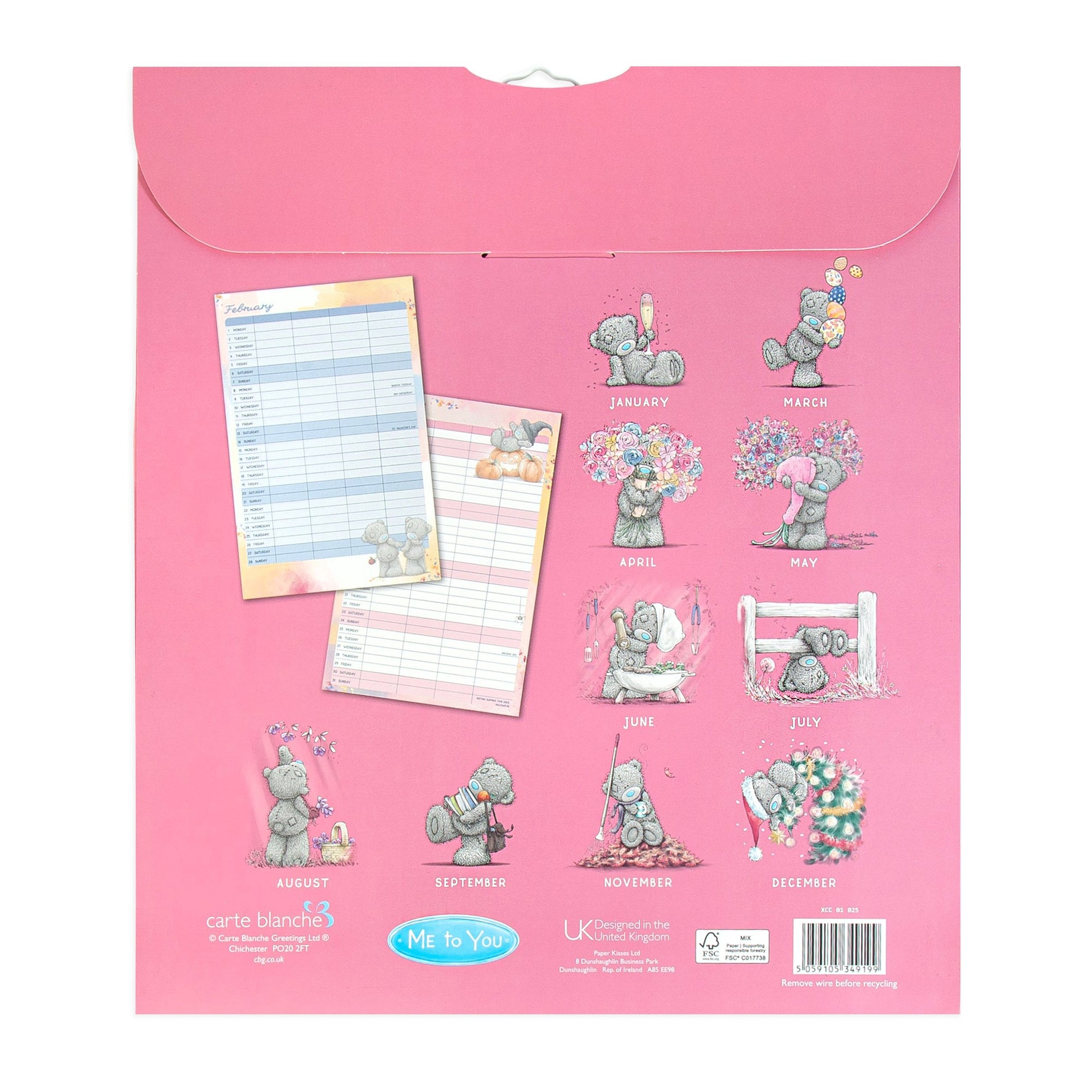Me to You Tatty Teddy Household Planner 2027 - 30 x 34 cm