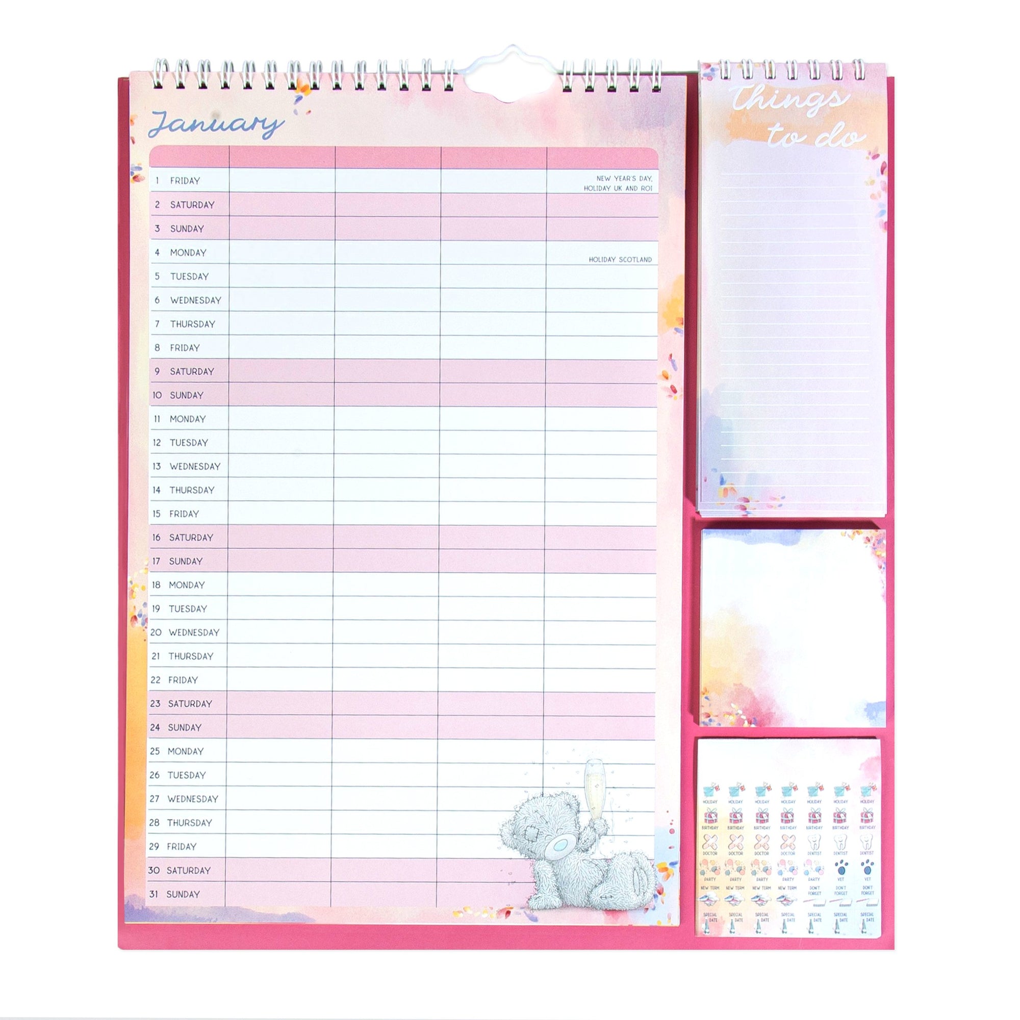 Me to You Tatty Teddy Household Planner 2027 - 30 x 34 cm