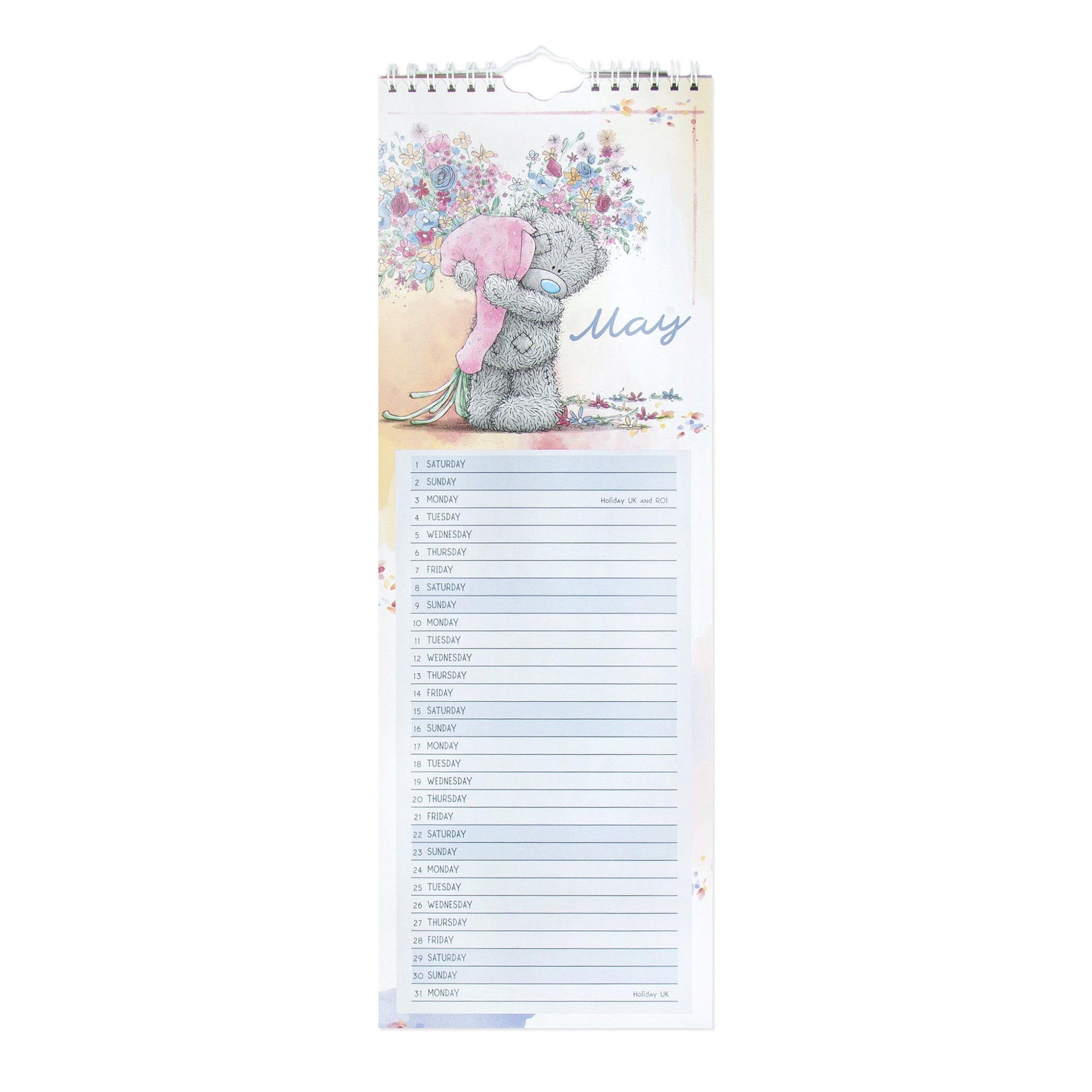 Me to You Tatty Teddy 2027 Classic Slim Calendar 14.5 x 42 cm