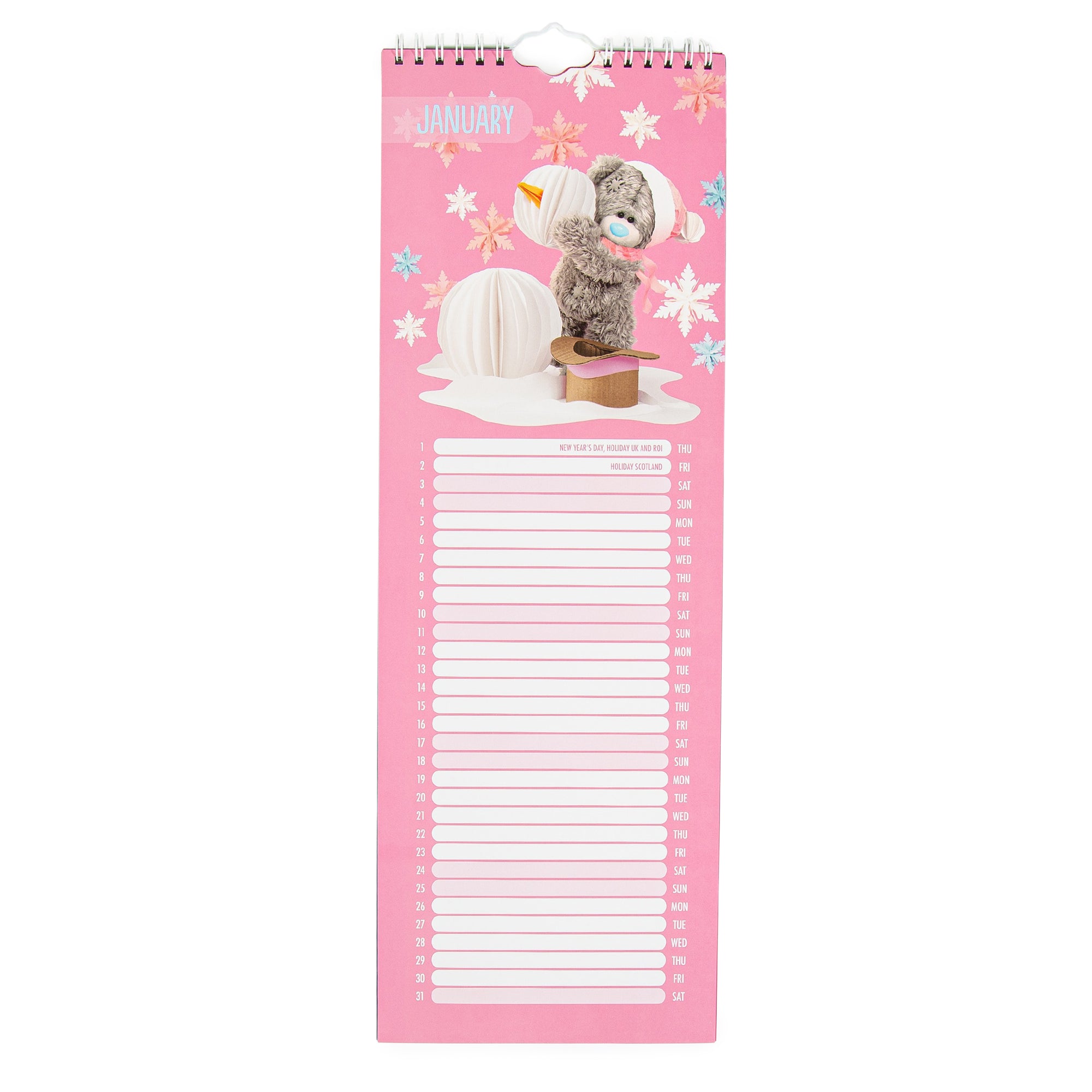 Me to You Photo Finish Tatty Teddy 2026 Slim Calendar