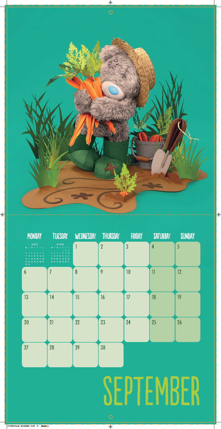 Me to You Photo Finish Tatty Teddy 2027 Square Calendar 30.5 x 30 cm