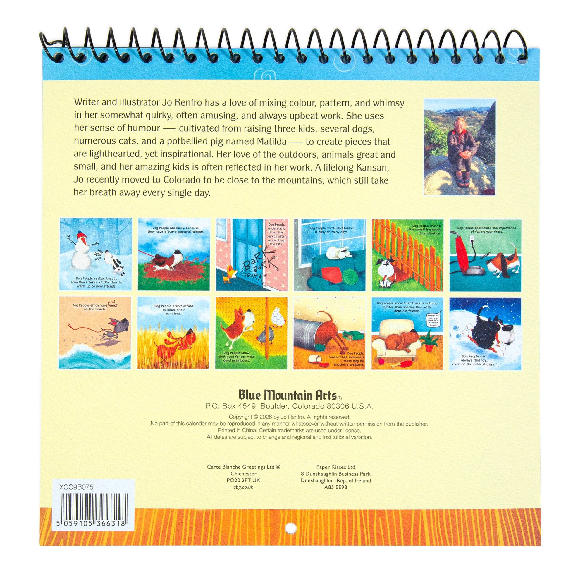 Blue Mountain Arts 'The Truth About Dog People' - Humorous 2027 Hanging Wall Calendar For Dog Lovers by Jo Renfro, 19.6 x 19.6 cm