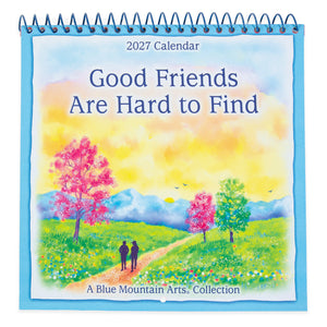 Blue Mountain Arts 'Good Friends Are Hard To Find' - Hanging Wall Calendar 2027 19.6 x 19.6 cm