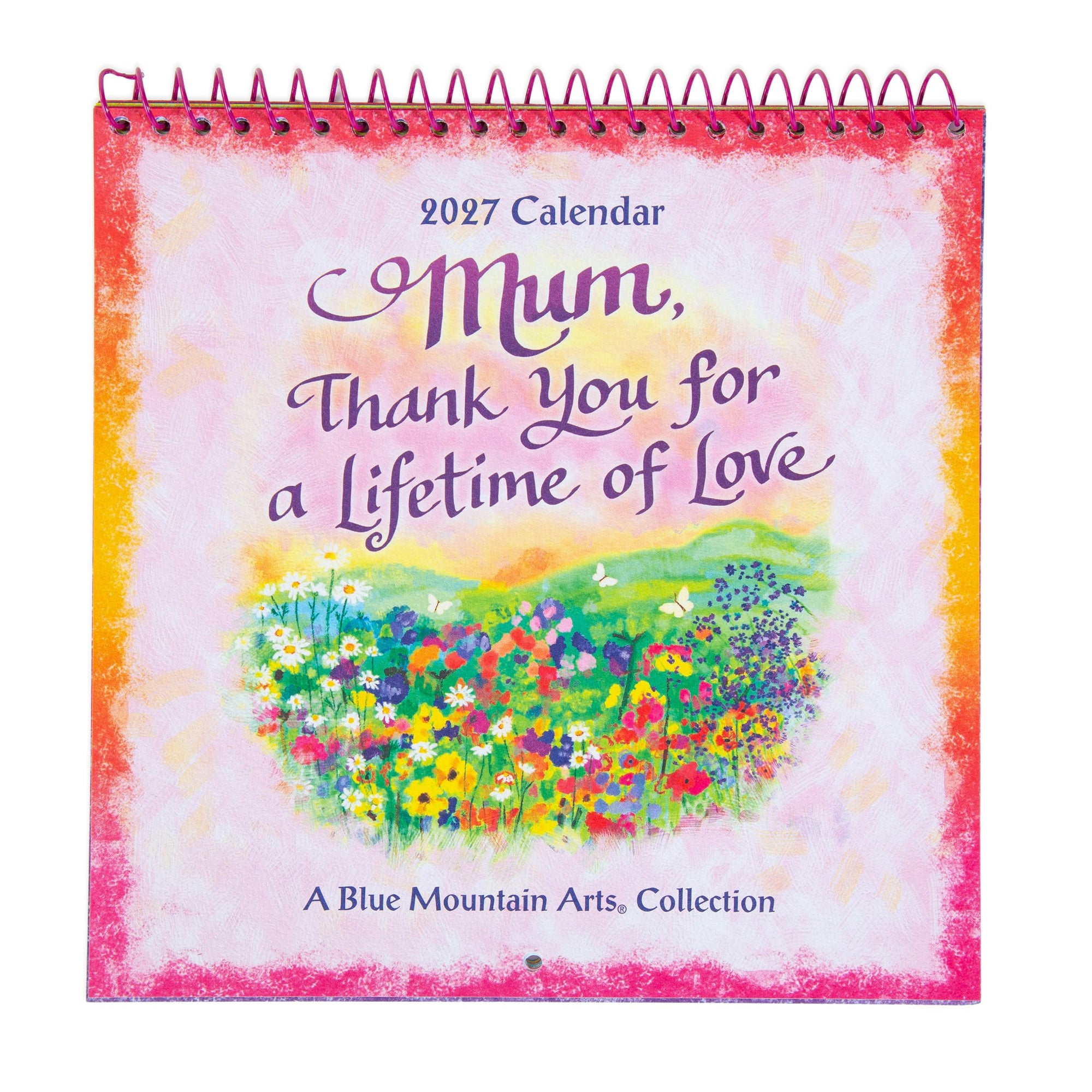 Blue Mountain Arts 'I Love You Mum' Hanging Wall Calendar 2027 30.5 x 23.1 cm