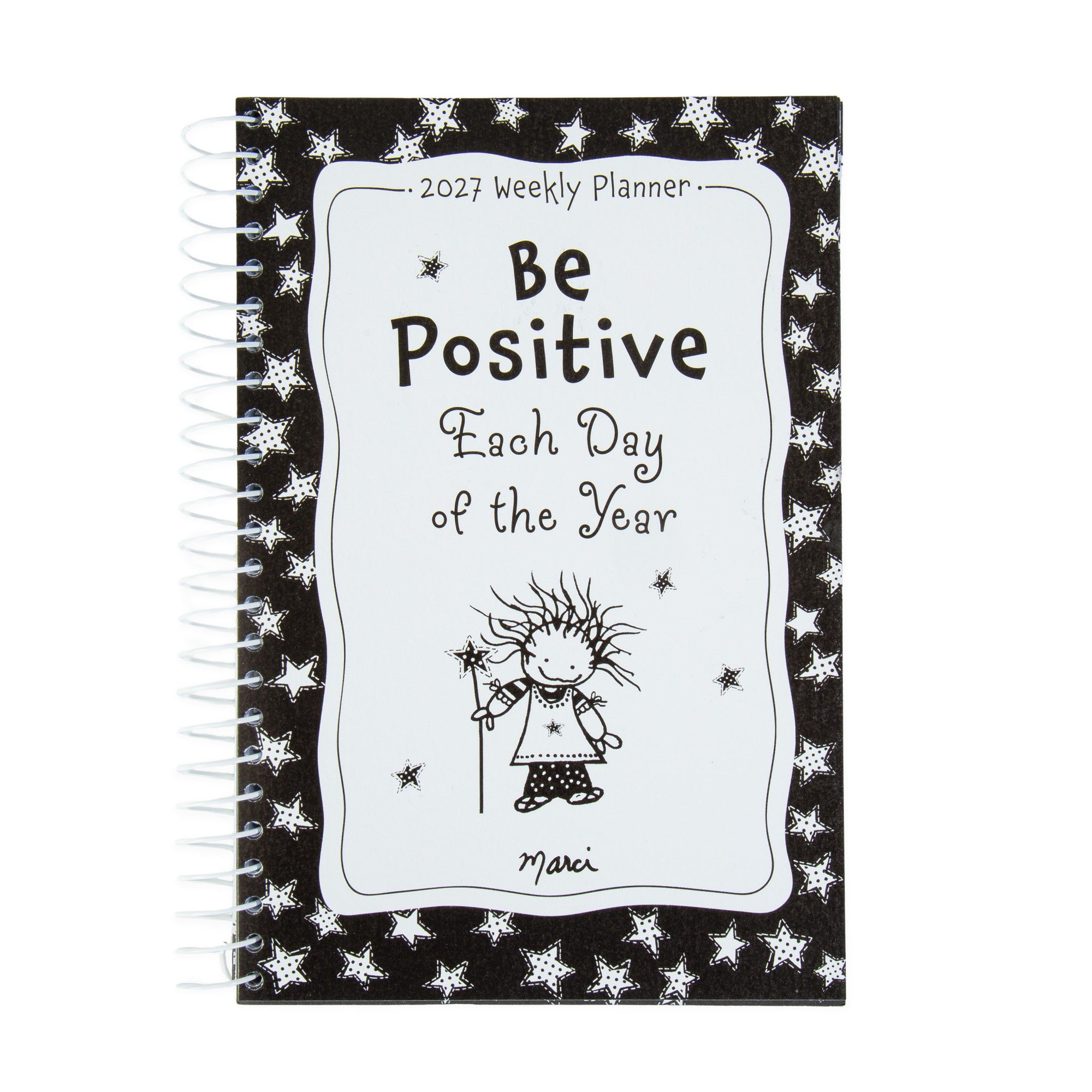Blue Mountain Arts 'Be Positive Each Day'  - By Marci And The Children Of The Inner Light, 2027 Weekly Planner Diary With Inspirational Quotes 14.8 x 20.3 cm