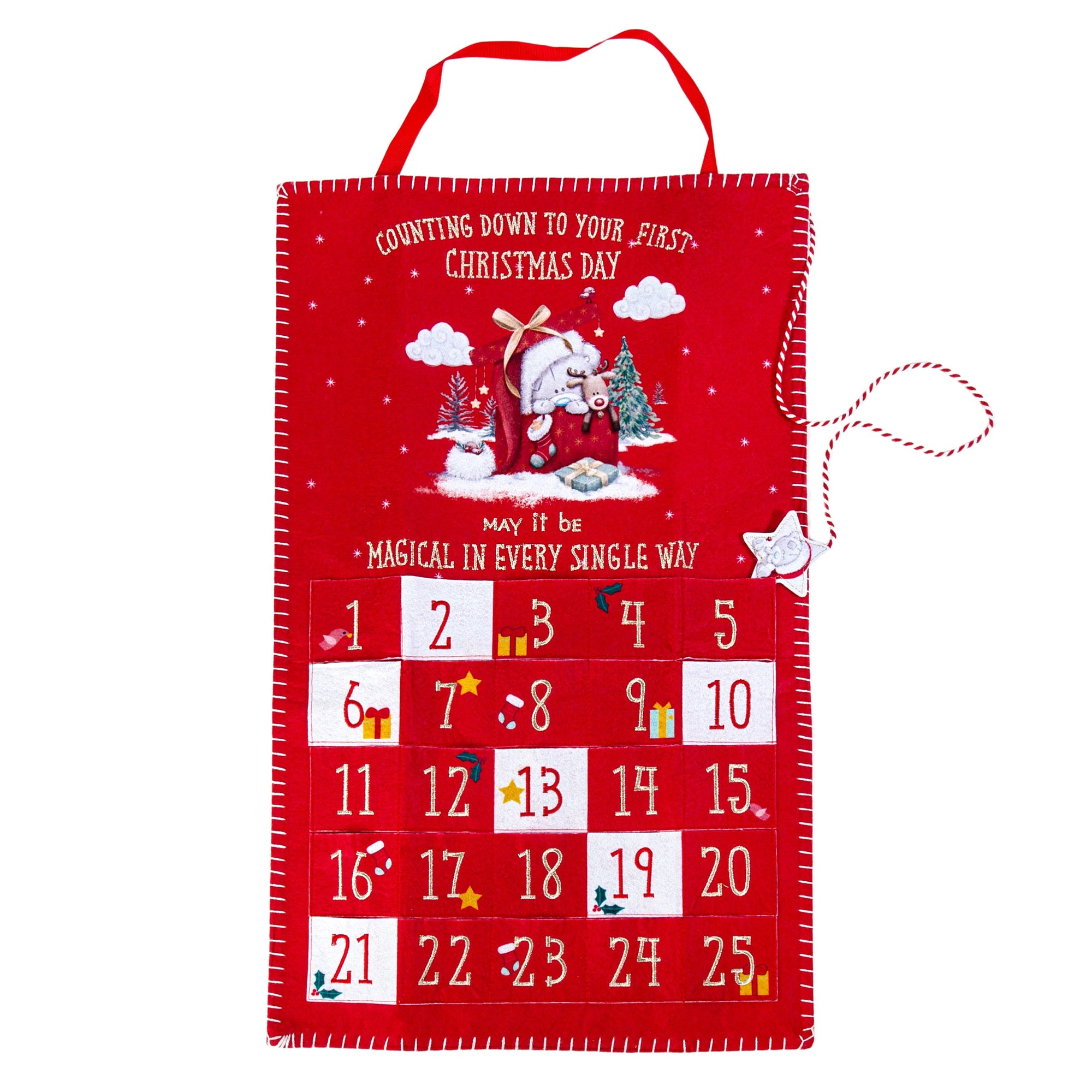 Tiny Tatty Teddy Hanging Advent Calendar - Baby's First Christmas