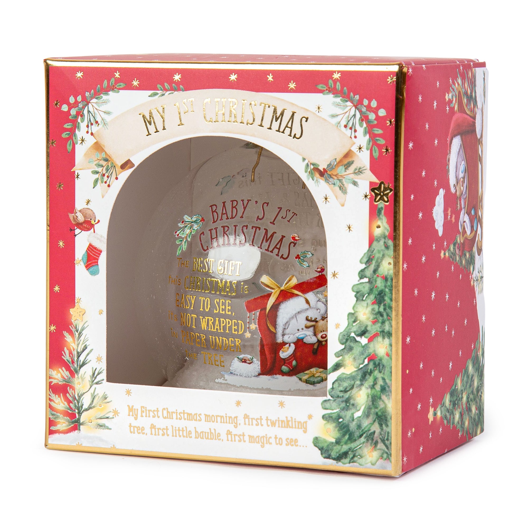 Tiny Tatty Teddy Baby's First Christmas Bauble in a Gift Box