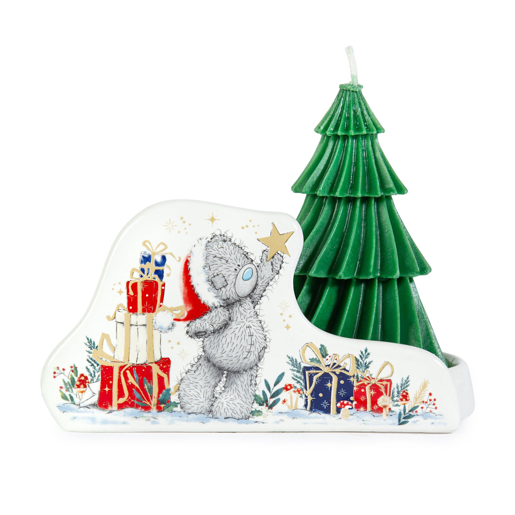 Me to You Tatty Teddy Christmas Candle Holder With Fir Tree Candle