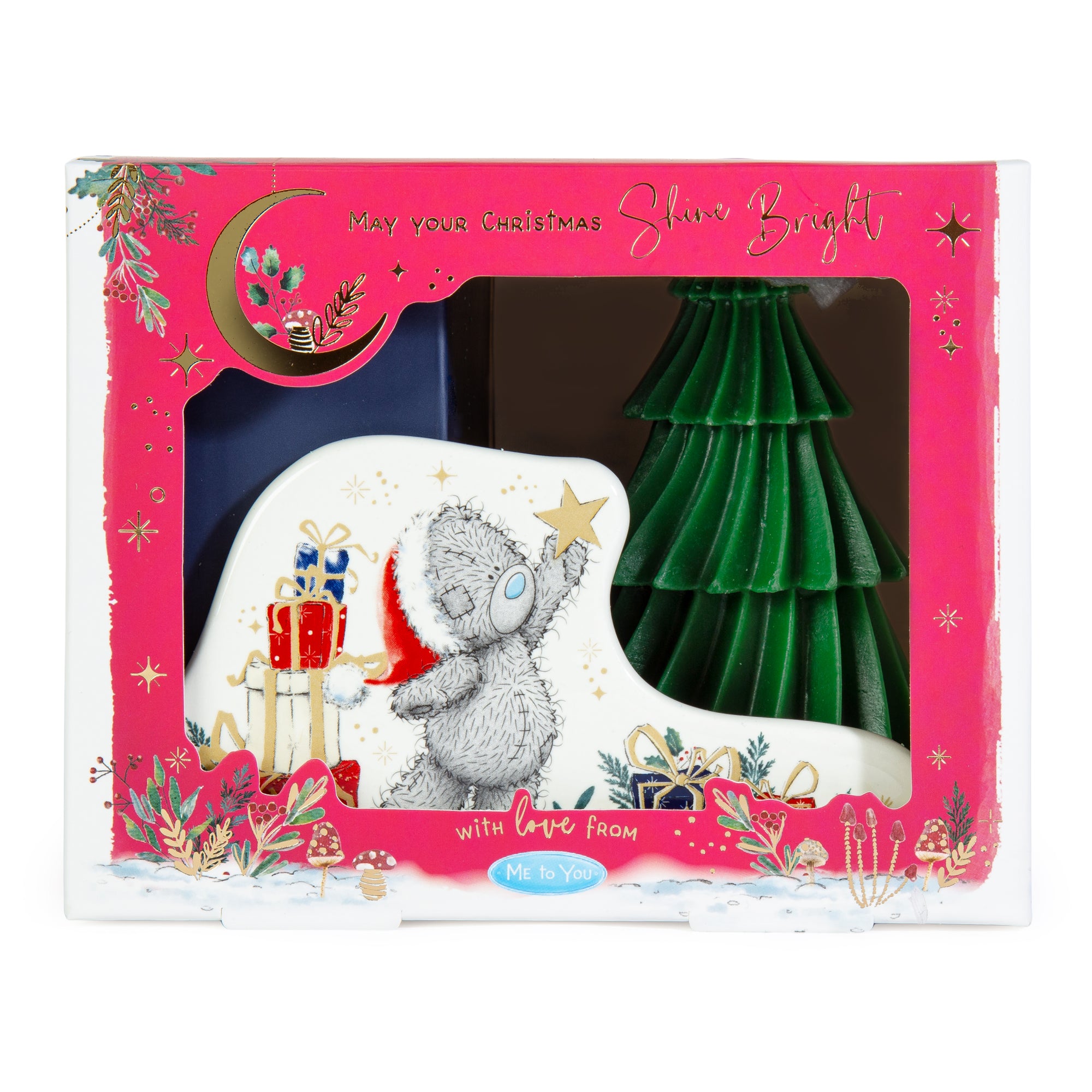 Me to You Tatty Teddy Christmas Candle Holder With Fir Tree Candle