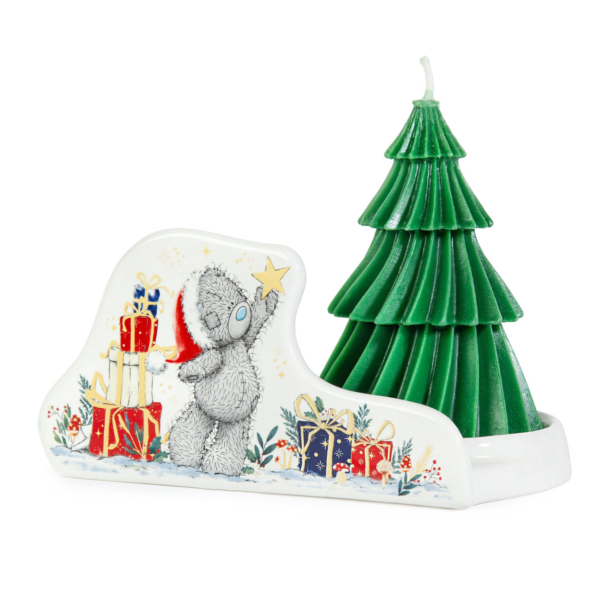 Me to You Tatty Teddy Christmas Candle Holder With Fir Tree Candle
