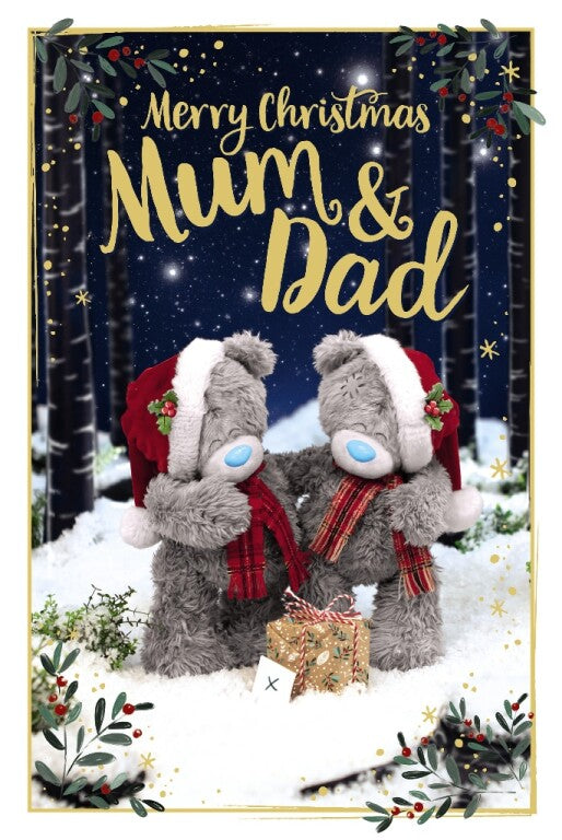 Me to You Tatty Teddy 'Merry Christmas Mum and Dad' 3D Christmas Card