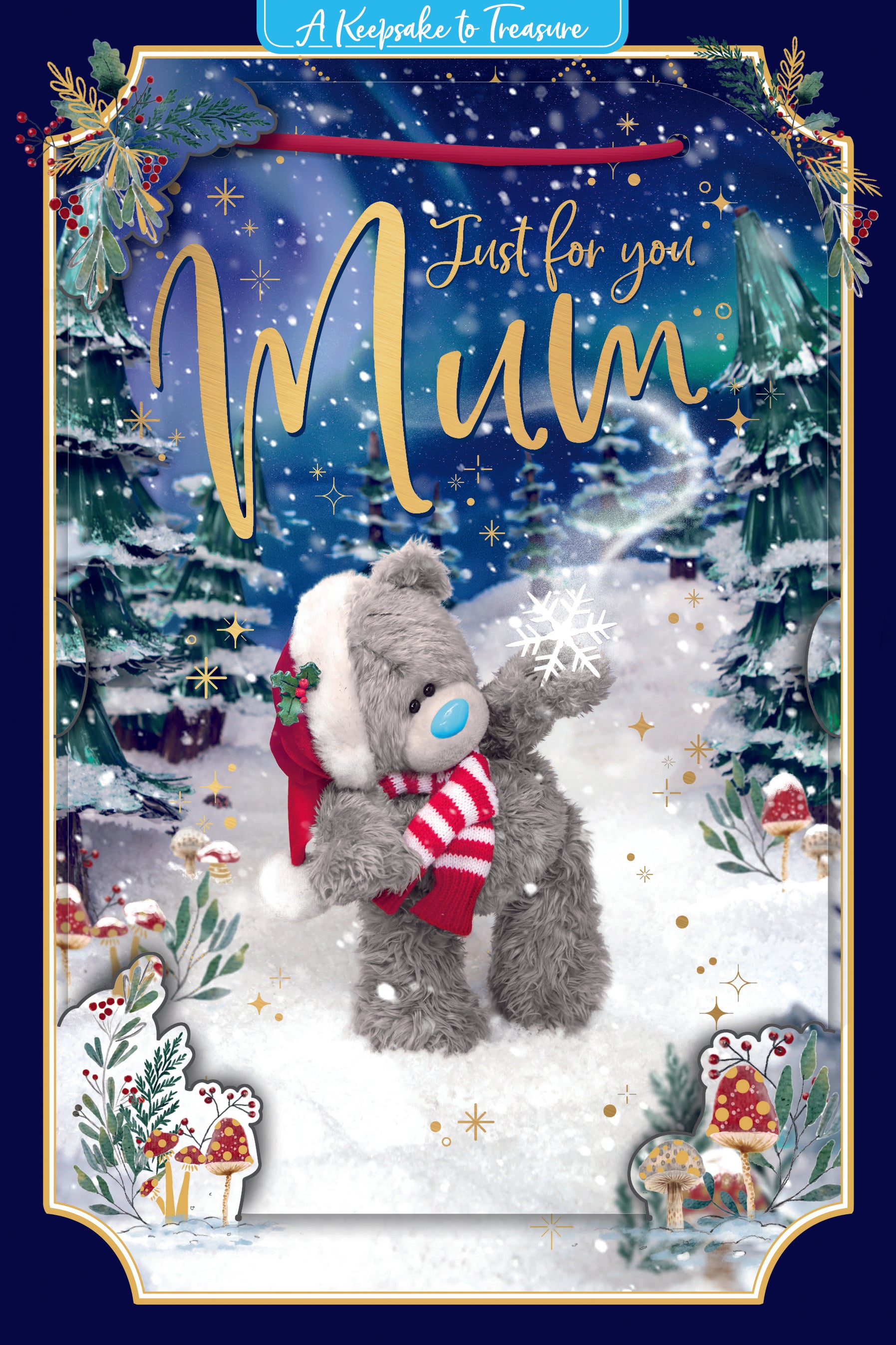 Me to You Tatty Teddy 3D Christmas Card For Mum 6x9ins - Official Collection