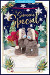 Me To You Tatty Teddy 3D Christmas Keepsake Card To Someone Special, Tatty Teddy Bears Holding A Heart  6 X 9 Inches - Official Collection