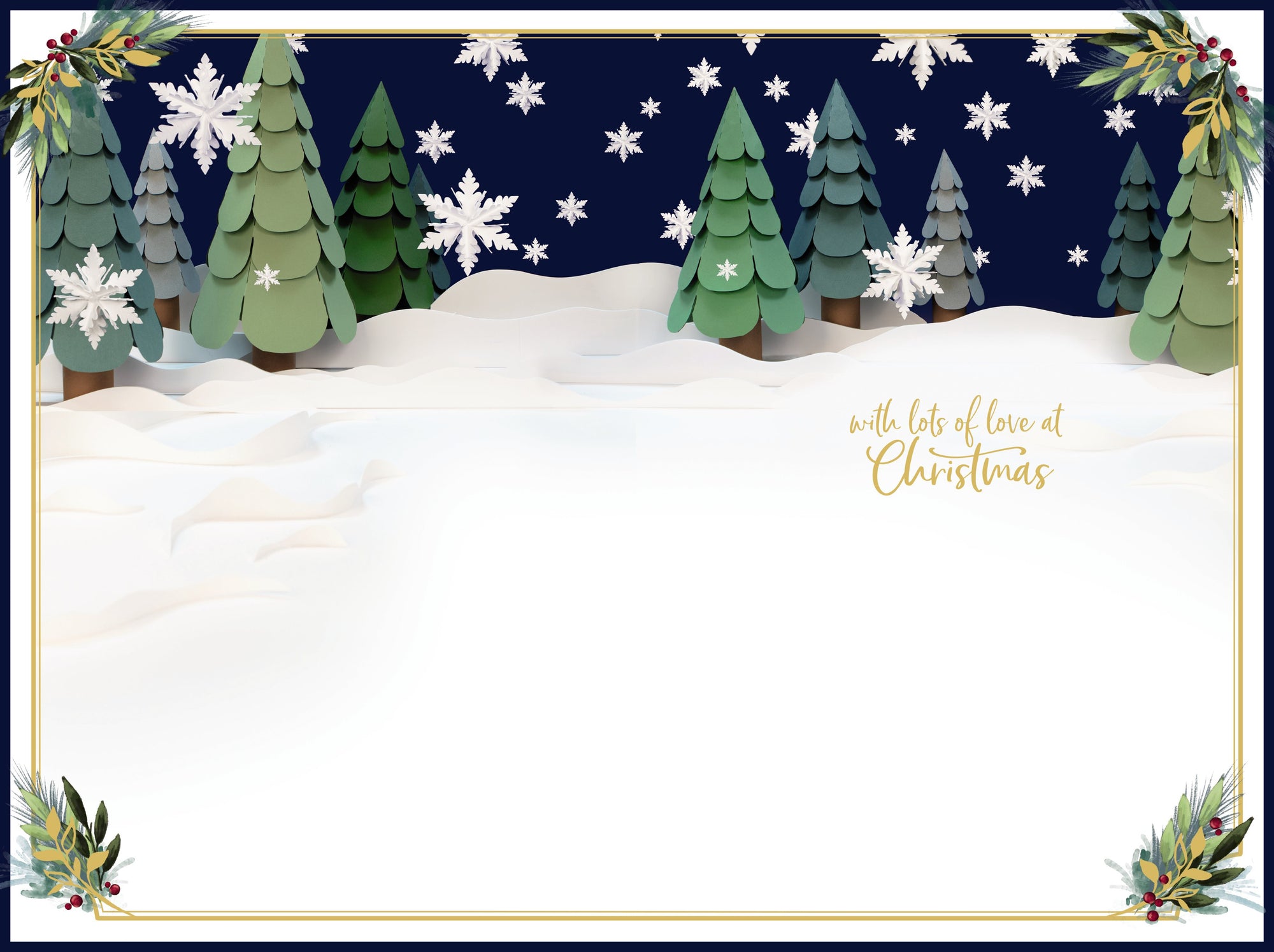 Me To You Tatty Teddy 3D Christmas Keepsake Card To Your Wonderful Daughter, Tatty Teddy Building A Snowman 6 X 9 Inches - Official Collection