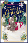 Me to You Tatty Teddy luxury 3D Christmas card 'For an amazing grandson' with removable lenticular technology keepsake plaque, 6 X 9 inches- official collection